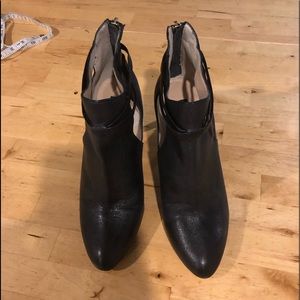 Leather TOWN booties.